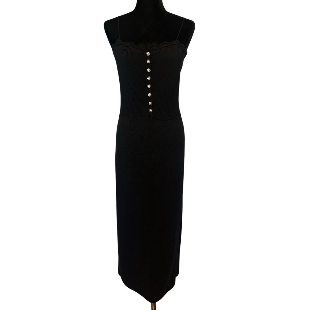 St. John for I. Magnin Black Santana Knit Dress Size Small